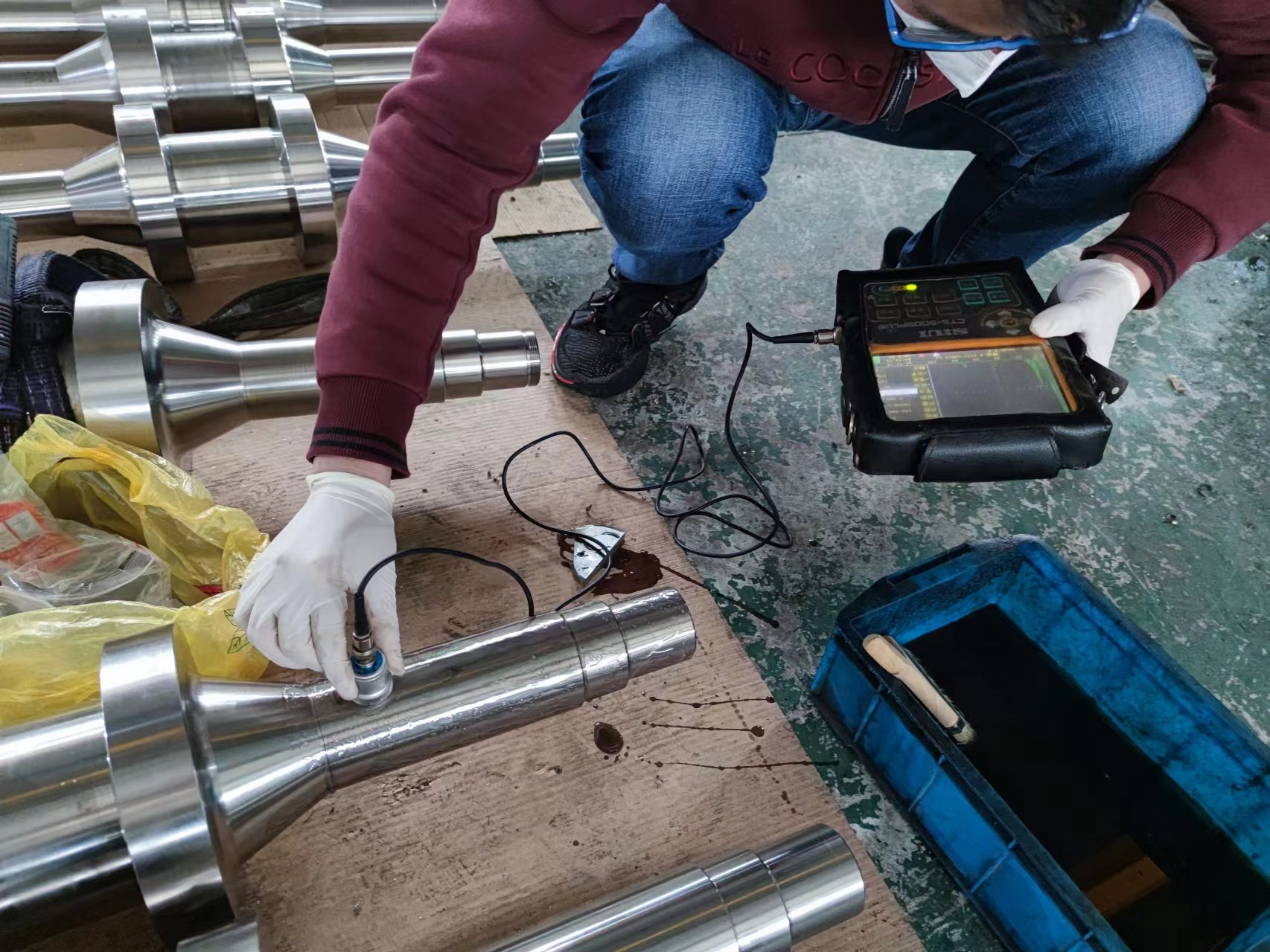 Detección de fallas internas (detector de fallas ultrasónico)