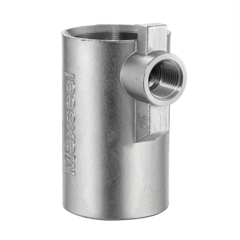 Pieza de válvula de media presión de acero inoxidable.